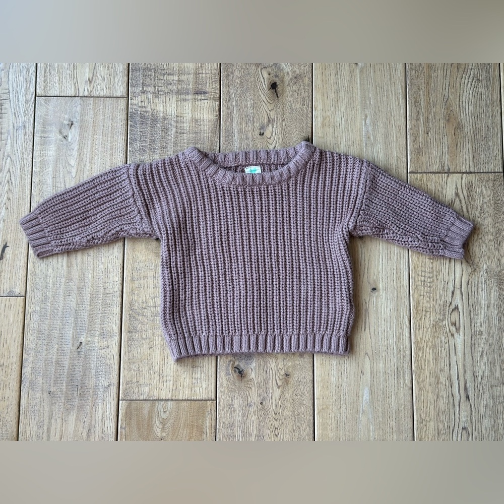 Little Navy Organic Cotton Chunky Knit Sweater size 3-6 Months
